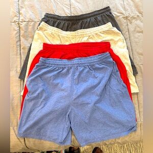 Men's Fruit of The Loom Casual Shorts Bundle - Blue, Red, Gray light and dark
